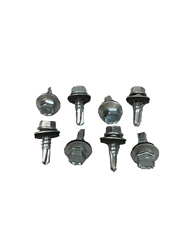 Metal Self-Tapping Hex Screws with rubber grommets 8 pack