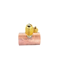Copper Fitting 7/8" T Access Fitting with 1/4" SAE valve