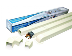 Mini Split PVC Copper Line Cover 4in Boxed UV Resistant Kit Sauermann, ED4000SIUS00