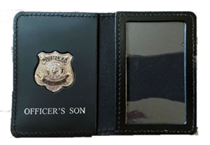 Houston Police Department Officer's Son Family Wallet with Badge