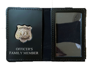 Houston Police Department Officer's Family Member Wallet with Badge