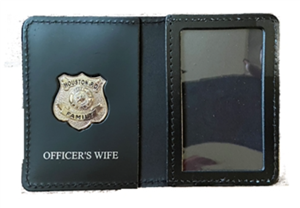 Houston Police Department Officer's Wife Family Wallet with Badge