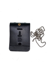 Strong Leather Universal Badge and ID Holder With Chain