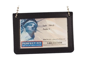 Perfect Fit Horizontal Double ID Holder w/ Chain