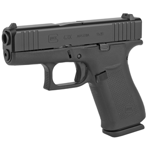 GLOCK 43X W/ AMGLO NIGHT SIGHT BLACK (BLUE LABEL) *IN-STORE ONLY