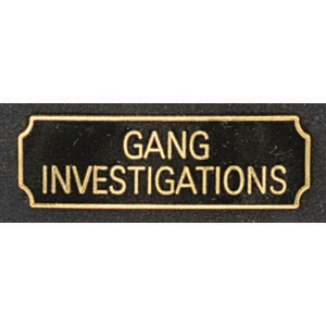 Gang Investigations Award Bar