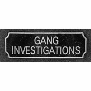 Gang Investigations Award Bar