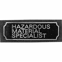 Hazardous Material Specialist Award Bar