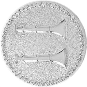 Silver Double Bugle Disc (Pair of 2)