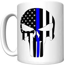 Thin Blue Line Punisher Coffee Mug