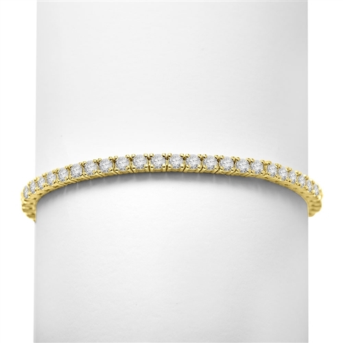 6.88ct Classic tennis bracelet in Yellow Gold