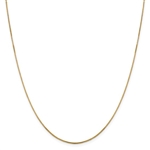 14K solid yellow gold 1.0 mm Sparkle Octagonal Box chain