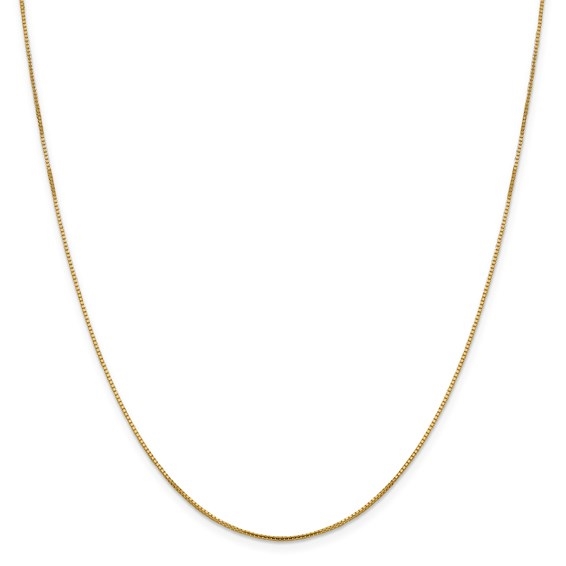14K solid yellow gold 1.0 mm Sparkle Octagonal Box chain
