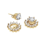 Gold diamond essence earring jackets