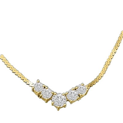 1.5 ct.Celebration Necklace in Solid Gold