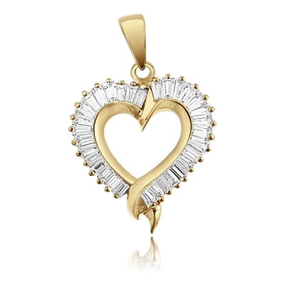 Valentine special, Diamond Essence sparkling baguettes set in prong style channel setting of 14K Solid Gold. 2.0 cts.t.w.