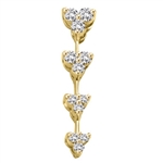 Diamond Essence Floral Journey Pendant, 0.30 Ct.T.W. in 14K Solid Yellow Gold.