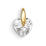 Diamond Essence 1.0 carat Heart set in 14K Solid Yellow Gold tension setting.