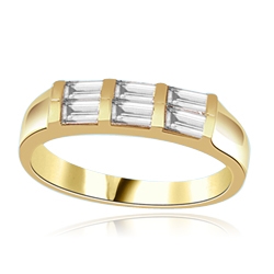 0.75ct channel set in three heavenly rows in 14K Solid Yellow Gold