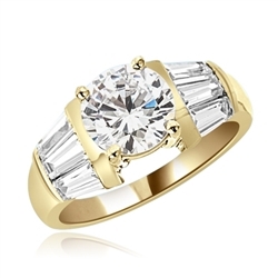 3cts Brilliant Ring in yellow gold