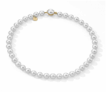 Majorca Pearl Necklace by Diamond Essence set in Sterling Silver