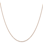 14k solid rose gold 1.10 mm Flat Cable Chain