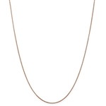 14k solid rose gold 0.80mm Wheat Chain