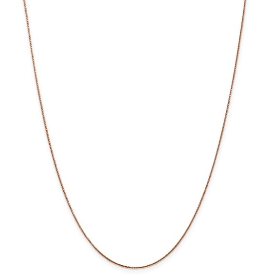 14k solid rose gold 0.80mm Wheat Chain