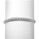 14k solid white gold diamond essence bracelet