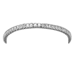 7" long Tennis Bracelet strung with 67 Princess Cut masterpieces in a mesmerizing array, with double safety clasp. 6.5 Cts. T.W. set in Platinum Plated Sterling Silver.