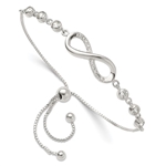 A beautiful Infinite Bracelet with Round Brilliant stones set in prong and Bezel setting makes a perfect wear for any occasion and endless opportunities.1.0 ct. t.w. in platinum-plated sterling silver.
