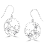 0.74ct Diamond earring with open-cut in sterling silver