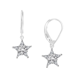 Diamond Essence dangling Star Lever Back earrings