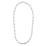 Bambooty - Exquisite Bamboo Necklace with Round Diamond Essence Masterpieces in a unique prong and link setting forming 9.25 cts. T.W. set in Platinum Plated Sterling Silver.