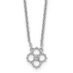 Beaded Quatrefoil Sterling Silver Necklace