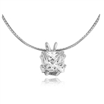 Princess-cut Diamond Essence Pendant in silver