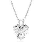 Heart-cut Diamond pendant Sterling Silver