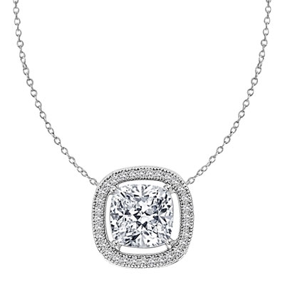 Certified 1.70ct Cushion-Cut Diamond Solitaire Pendant Necklace - Jewellery  Discovery