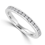 channel set eternity band in platinum plated sterling silver