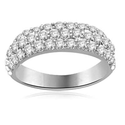 1.50 ct. Eternity Ring Platinum Plated Sterling Silver
