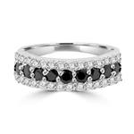 Ring – 9 onyx diamond round stone white DE stones