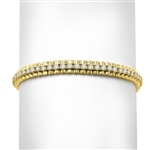 Fantastic Diamond Essence bracelet In 14K Gold Vermeil. This best selling bracelet boasts of heavy gold setting with approximate 3.5 Cts. T.W of Diamond Essence Masterpieces.