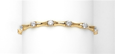7 Inches Bamboo Bracelet with 14 Diamond Essence Masterpieces Glittering in unique prong and link setting. 3.50 Cts. T.W. Match it with the Bambooty Necklace.
