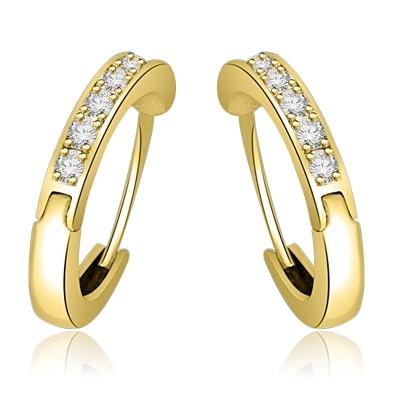 Hoop Earrings set in Gold Vermeil