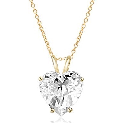 1 ct heart-cut Diamond stone in Gold Vermeil