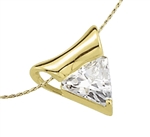 pendant-1ct triangle cut stone in gold vermeil