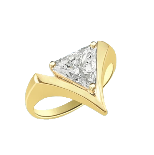 2.0 Dia. Carats Trilliant Cut Diamond in vermeil