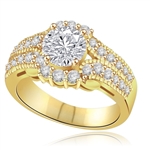 1.25ct Cocktail ring in 14K Gold Vermeil