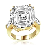 Expensive mini aristocrat of diamond cuts ring in Gold Vermeil