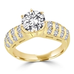 Our Destiny is a Classic Ring with a 2 Ct. Round Brilliant Diamond Essence Center stone and a melee of Channel Set Mini Essences frolicking down the band. 3 Cts. T.W.